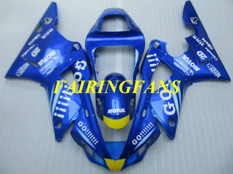Комплект обтекателей для мотоцикла YZFR1 00 01 YZF R1 YZF1000 2000 2001 ABS пластиковые синие