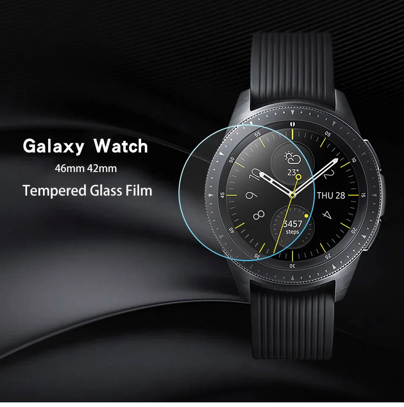 2 шт стеклянная пленка для Galaxy Watch 46 мм 42 мм пленка из закаленного стекла для gear S3 22 мм Защитная пленка для экрана