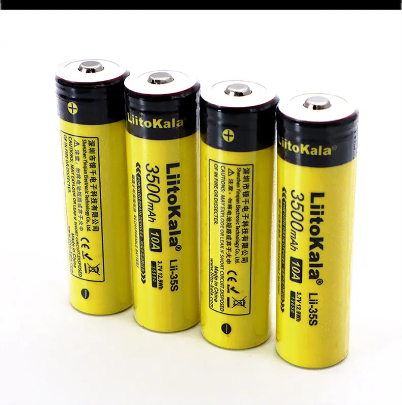 2 PCS. New LiitoKala Lii-35S 18650 Battery3.7V Li-ion 3500mAh lithium battery 3.5A For high drain devices.+DIY pointed | Электроника
