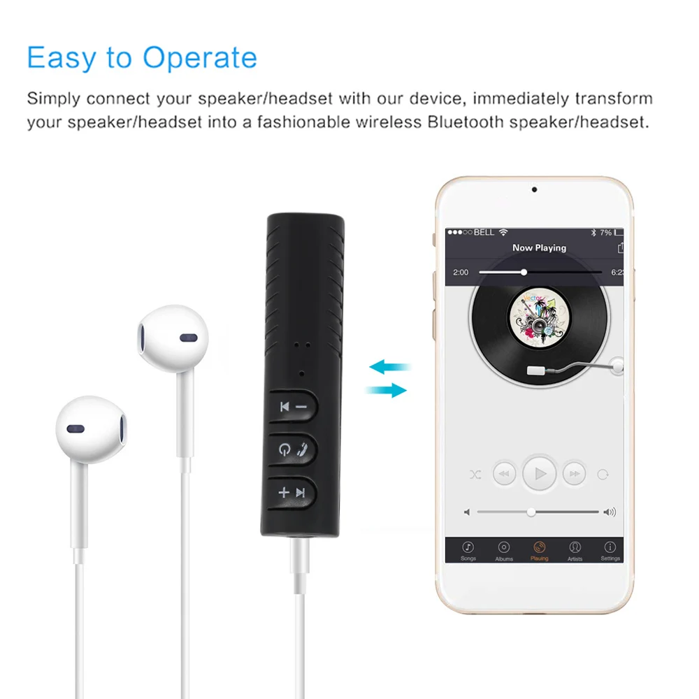 Беспроводной Bluetooth 4 1 аудио приемник Музыкальная Коробка адаптер Hands free