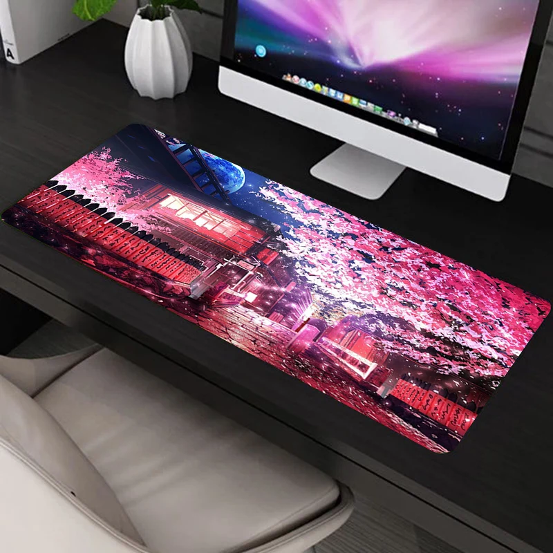 

Cherry Blossom Keyboard Pad Xxl Mouse Mousepad Gamer Anime Rug Hot Cute Gamers Accessories Desk Gaming Mausepad Pads Girl Mat Pc