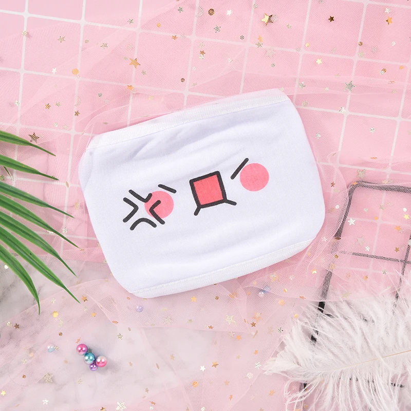 1pcs Cute Anime Cartoon Mouth Muffle Face Mask Emotiction Masque Kpop masks Women Men White Anti-Dust Cotton Mouth Mask
