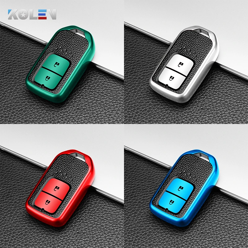 

Кожаный + ТПУ чехол для дистанционного ключа автомобиля для Honda Civic City Accord CRV CR-V XR-V Odyssey Vezel Jade Crider Fit аксессуары