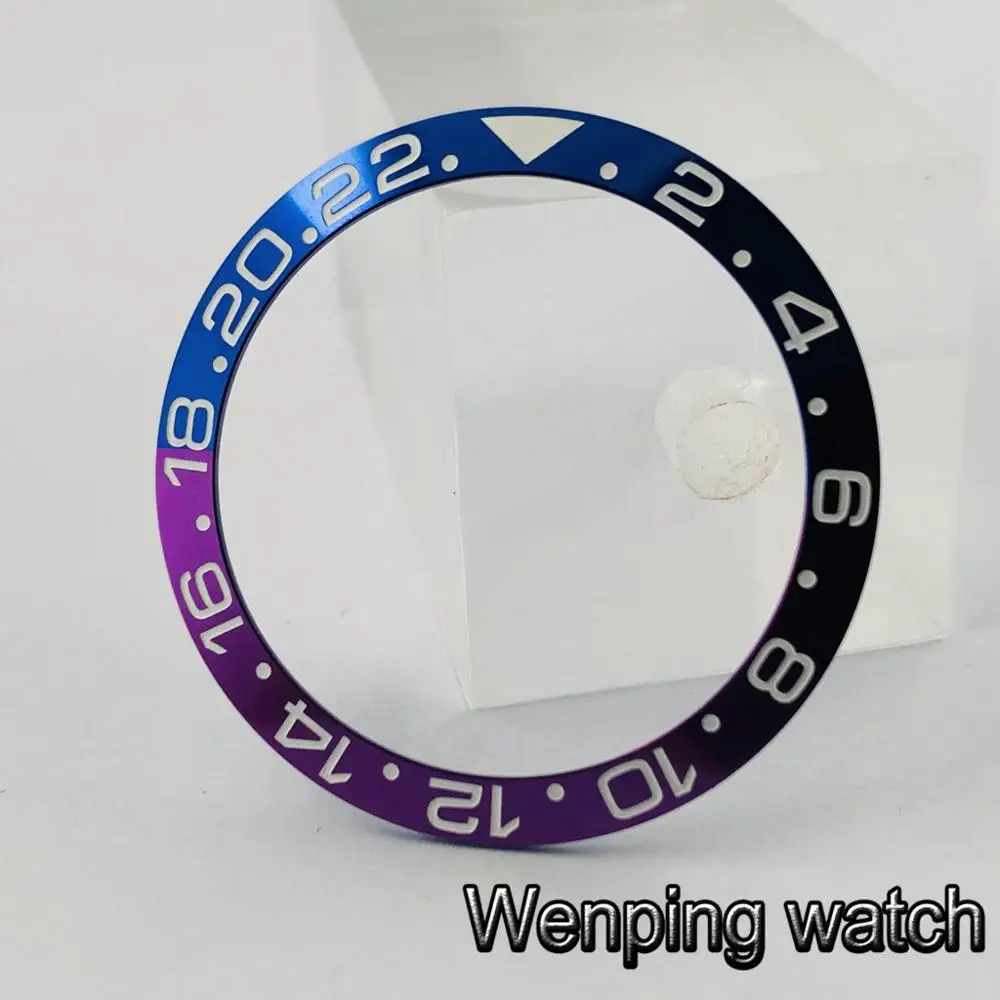 НОВЫЙ 38 мм высококачественный синий/фиолетовый титановый Безель вставка