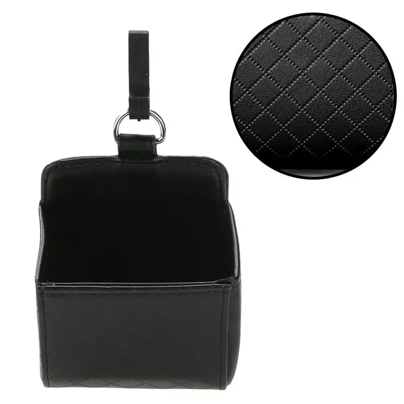 

Car Outlet Vent Seat Back Tidy Storage Box PU Leather Bag Case Hanging Automobile Organizer Pocket Holder Coin Pouch Access V7I9