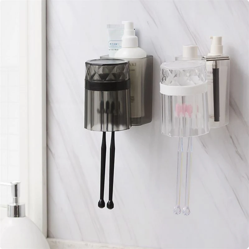 

Toothbrush Holder Suction Wall Type For Bathroom Punch-free Multi-function Bathroom Products