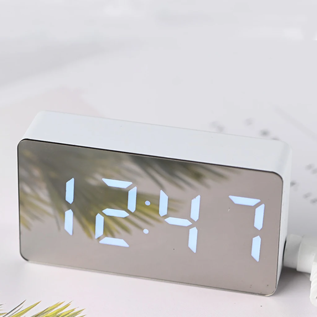 Большой цифровой будильник с функцией повтора часы для спальни прикроватные 3