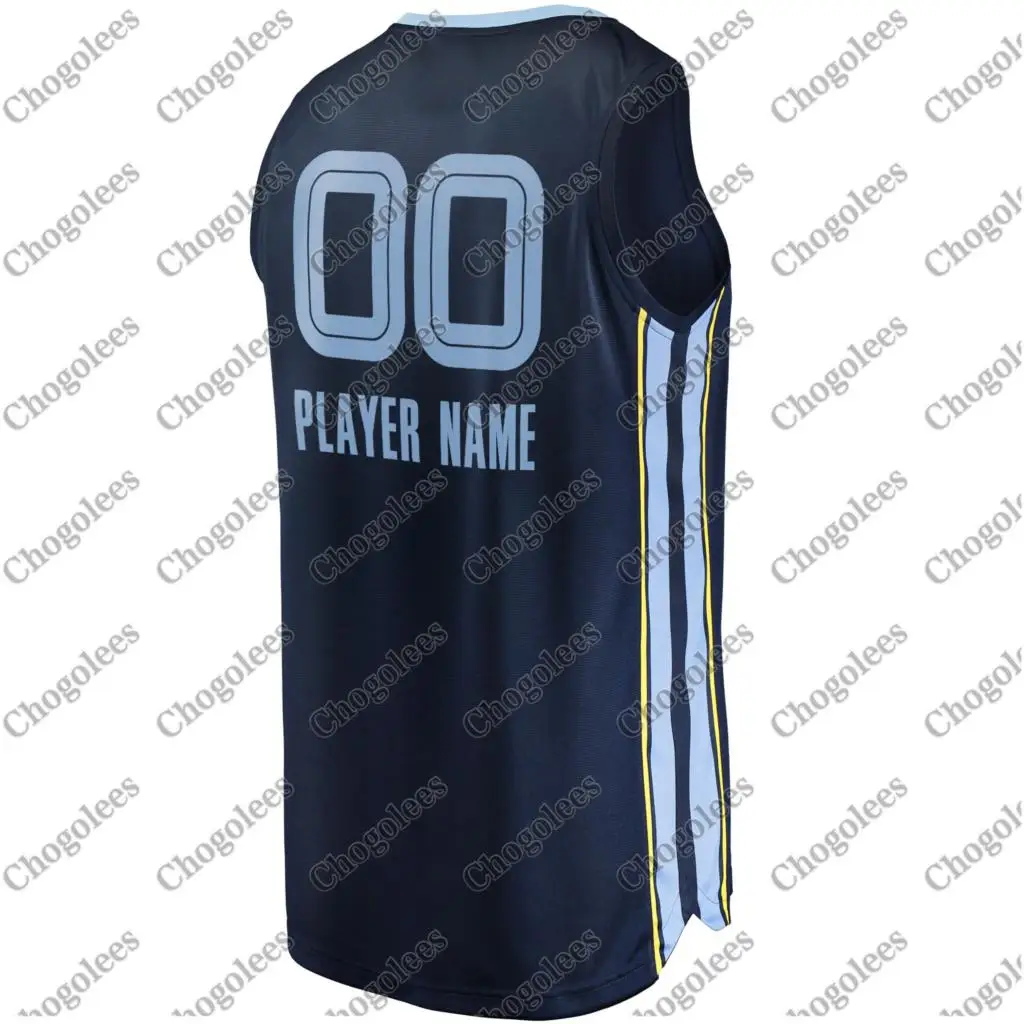 

Men Basketball Jersey Memphis Branded 19 Fast Break Custom Jersey Navy Icon Edition