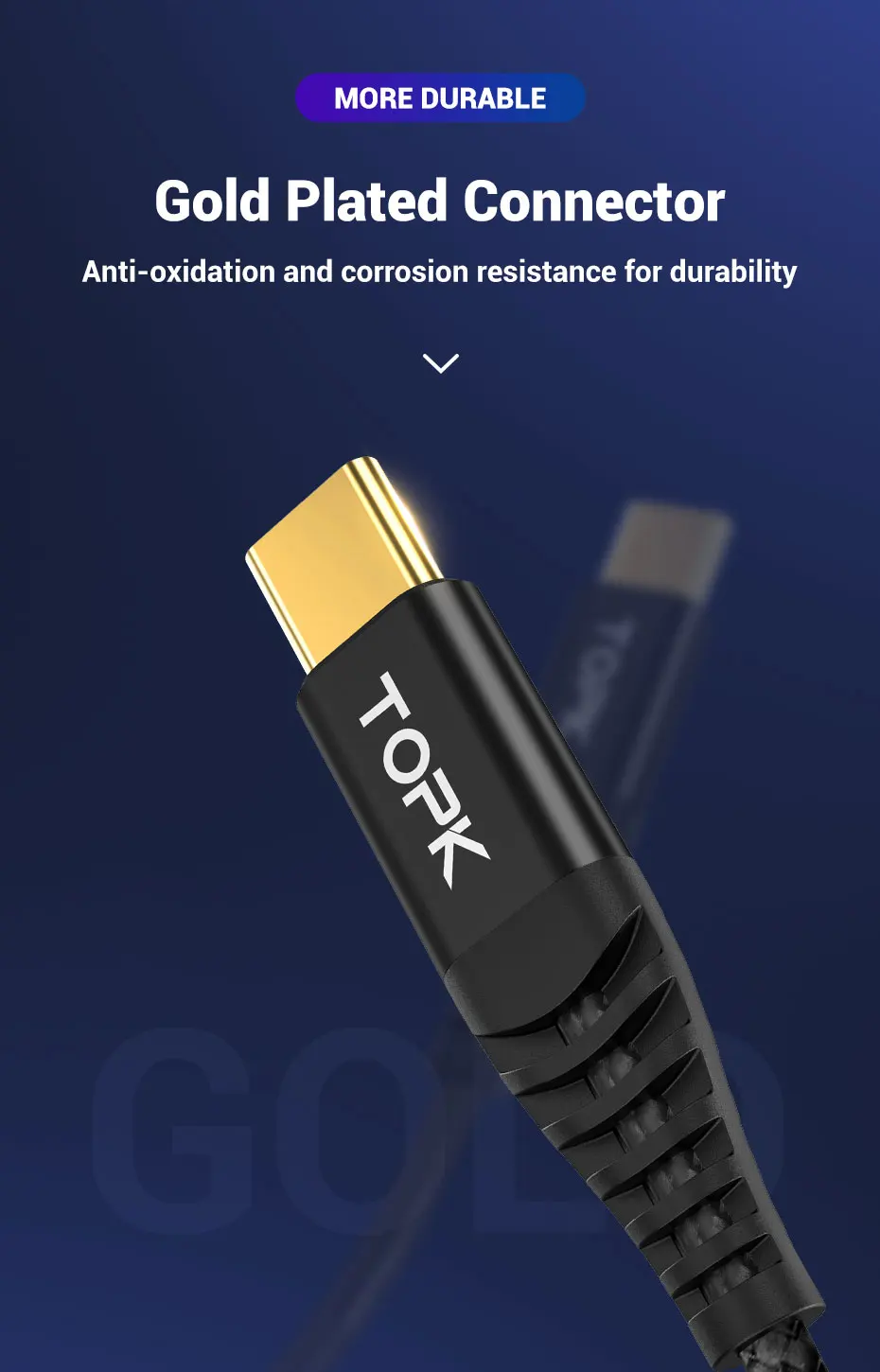 TOPK 60 Вт usb type C-type C кабель для samsung QC3.0 3A PD кабель для быстрой зарядки type-C USB-C кабель для передачи данных для huawei Xiaomi Oneplus