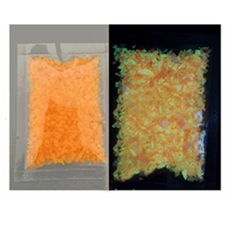 Gold Yellow 2 шт./компл. сада парка дорожной гальки светящийся песок камни свечение в темные узоры для аквариумы для рыб танк украшение из камня украшения - Цвет: Gold Yellow