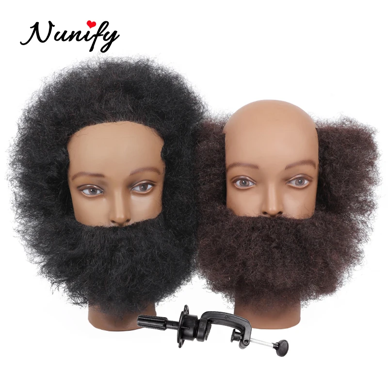 Nunify 100% человеческие волосы афро манекен головы Парикмахерская учебная голова