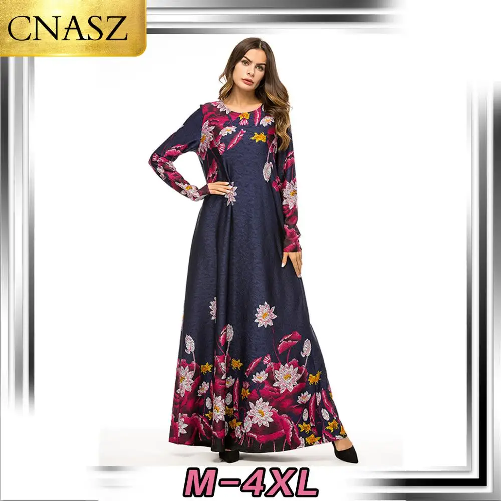 Мусульманский Осенняя Восток арабское длинными рукавами Высокая Талия вязать