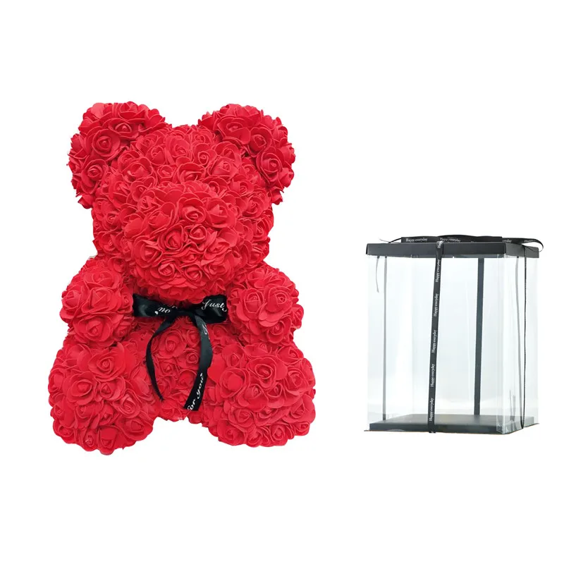 40 см розовый медведь в подарочной коробке украшение для свадебной вечеринки