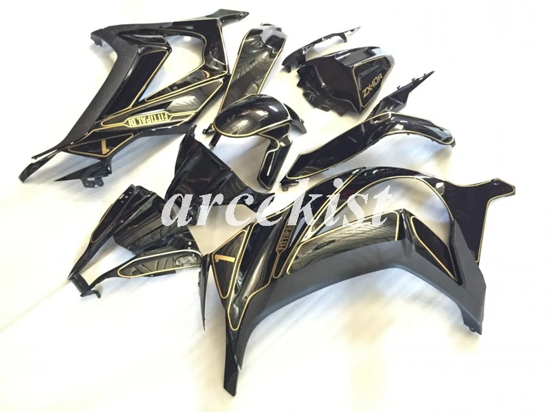 

New ABS Full Fairings Kit Fit for kawasaki Ninja ZX-10R ZX10R 2011 2012 2013 2014 2015 bodywork set 11 12 13 14 15 black glod