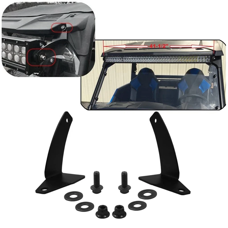 

Верхняя крыша лобовое стекло трубчатый каркас крепление кронштейнов для 42 дюймов светодиодный светильник бар для Polaris общий 1000 2016-2018