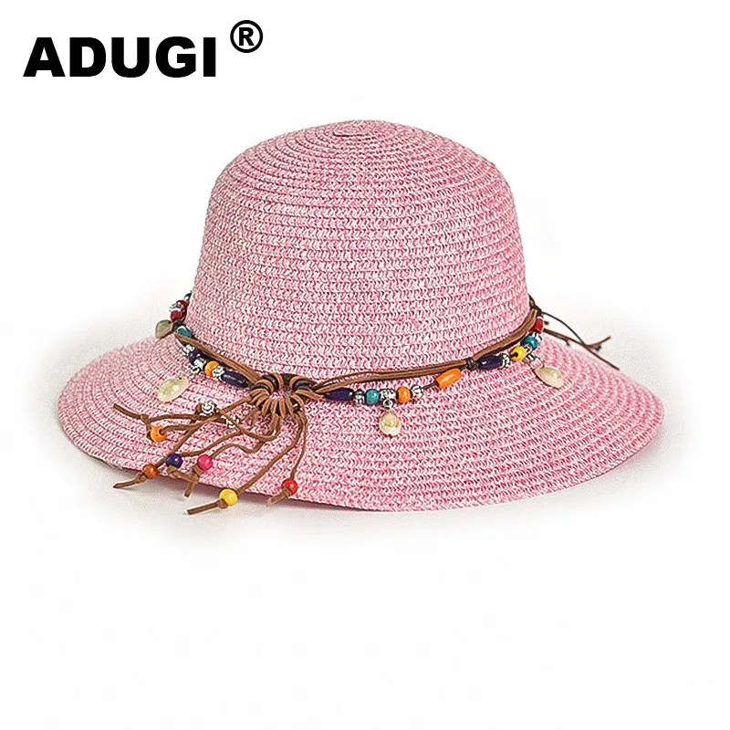 Шляпа соломенная для детей и взрослых этническая шапка с подвеской в виде