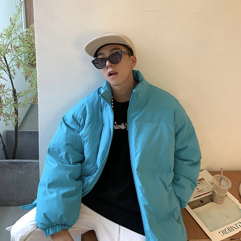 Winter Jacket Men Warm Fashion Multicolor Stand-up Collar Coat Men Korean Casual Loose Short Coat Mens Parker Padded Jackets