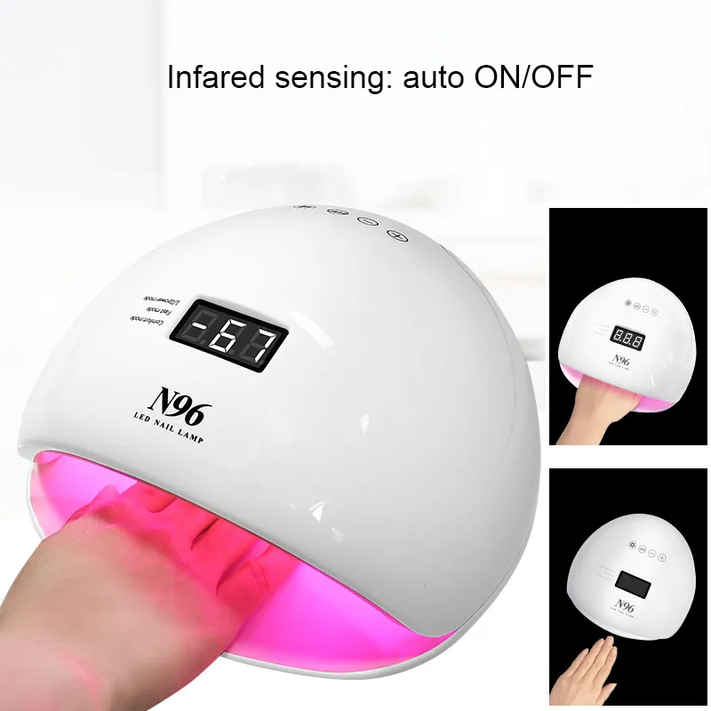 

Time Memorized Red Light Nail UV Lamp 96W LED Phototherapy Light Nail Glue Baker Dryer Manicure Machine LED Nail Lamp