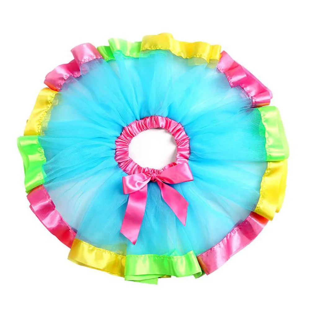 Детская Радужная фатиновая юбка пачка на Возраст 3 9 лет|Юбки| |