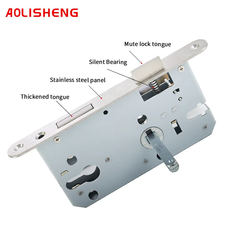 Современный бесшумный дверной замок AOLISHENG для дома ручка спальни с одним языком