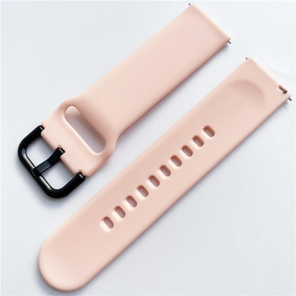 20mm 22mm Strap for Samsung Galaxy Watch 4/46mm/42mm/Active 2/correa Gear S3 Silicone Bracelet Huawei watch GT 2/2e/pro/3 Band