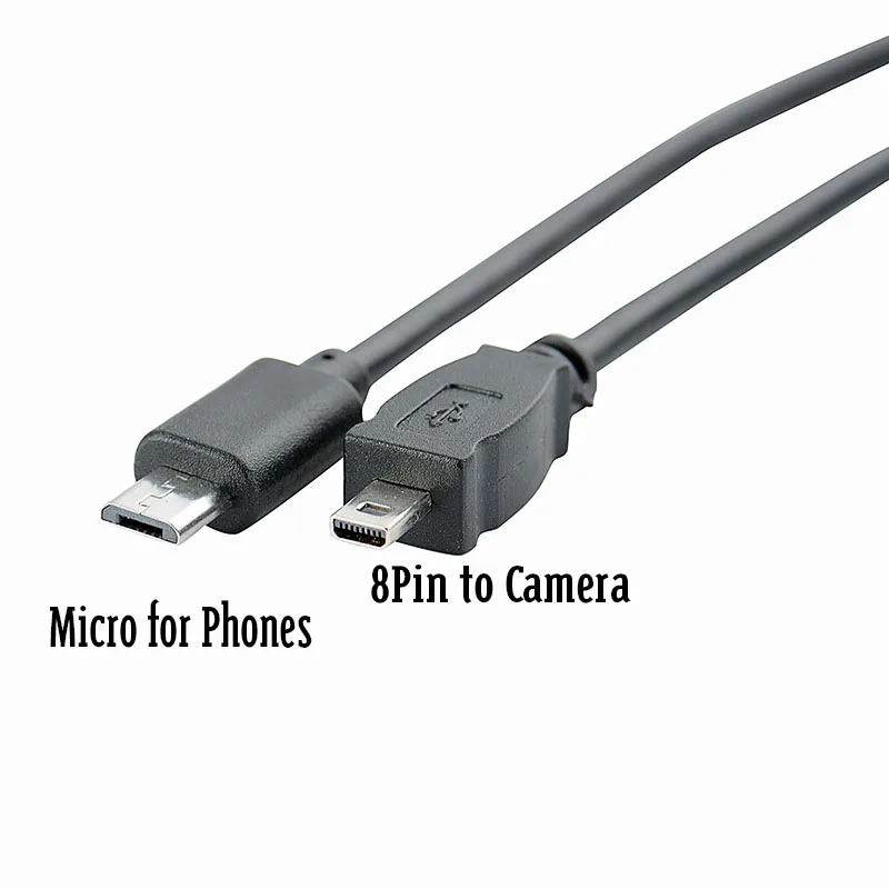 

USB Type C Micro Usb Male to Mini 8Pin USB 2.0 Camera Converter OTG Cable Cord 30CM for Nikon Panasonic USB-C to Mini USB 8 Pin