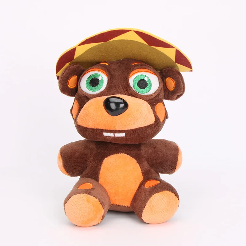 El Chip 25cm 25 см FNAF five nights at лисица Фредди Fazbear медведь El Chip Lefty Rockstar игрушка-Лиса плюшевые куклы мягкие животные плюшевые игрушки лиса - Цвет: El Chip 25cm