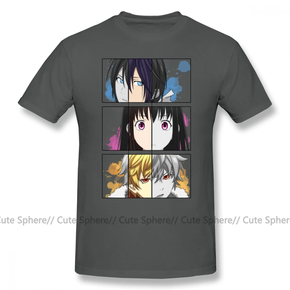 Футболка Noragami, футболка норагами, принт, 100 хлопок, Мужская футболка, 6xl, короткий рукав, милая Пляжная футболка - Цвет: Dark Grey