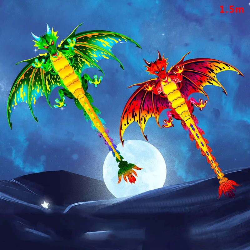 

3D pterosaur kite animal dinosaur kite long tail single line kite with 100M line