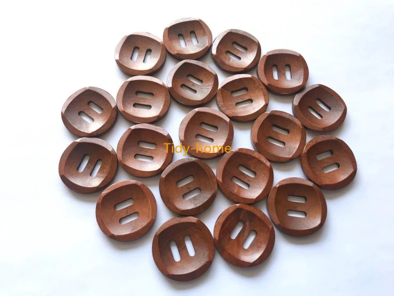 20 шт./лот 30 мм винтажные большие кнопки для пальто кофейные деревянные поделок