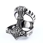 Мужское кольцо из нержавеющей стали, винтажное готическое кольцо в стиле хип-хоп, готика, Северная Европа, викинги, ударный молоток, стимпанк