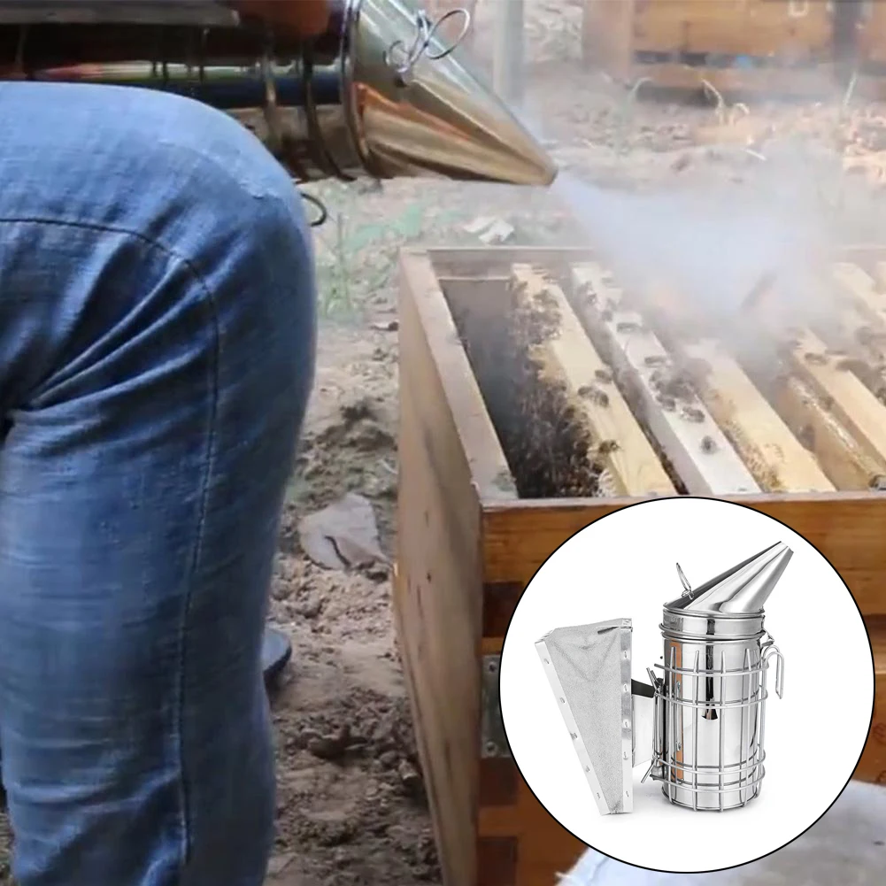 

8Pcs Practable Beekeeping Bee Hive Smoker Kit Heat Shield Protection Scraper Equipment Tools Set Apiculture Accessories
