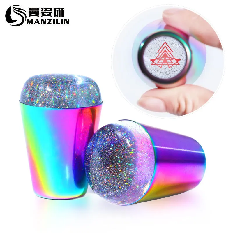 Nail Art Stamper красочная силиконовая Мягкая Печать штамповка штамп штамповка Пластина Печать ногтей Stamper