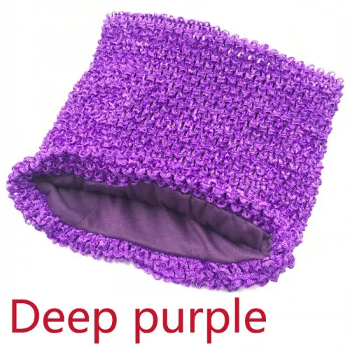 Deep purple 1 шт./лот, 8 дюймов, юбка-пачка, вязанная крючком, эластичная, обернутая, на груди, 20x20 см, большой размер, вязаная, ручная работа, для девочек, юбка, аксессуары - Цвет: Deep purple