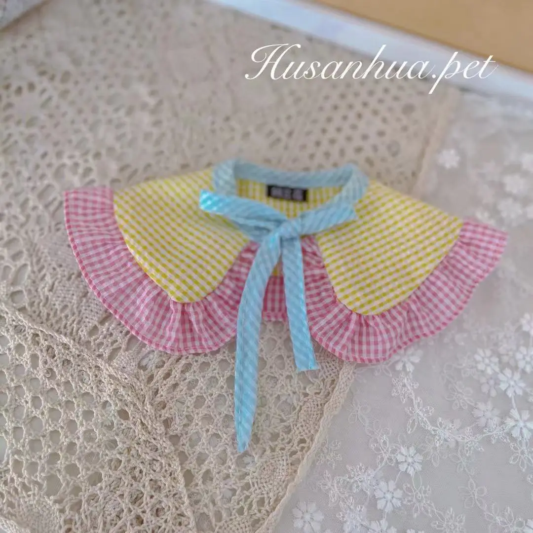 Pet Dogs Cats Korean Teddy Bichon Small and Medium-sized Saliva Towel Bib Shawl Accessories | Дом и сад