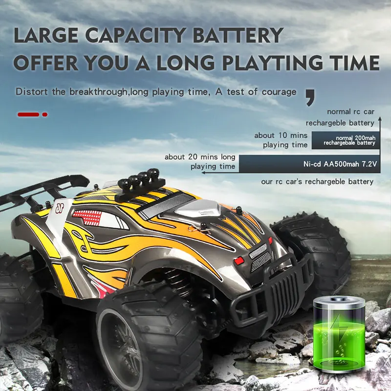 Сильный Мощность RC автомобиль 1/16 2 4 ГГц внедорожных автомобилей 25 км/ч Скорость с