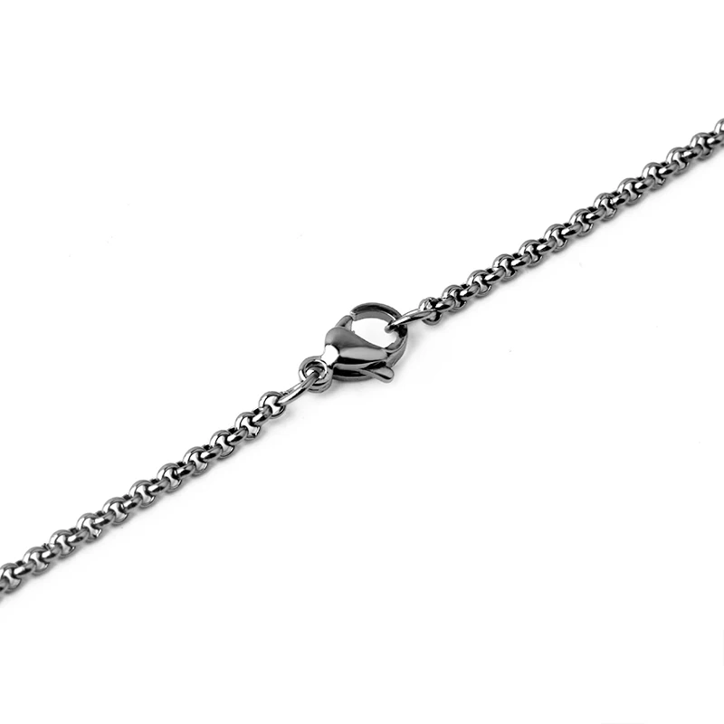 Ожерелье-цепочка из нержавеющей стали для женщин и мужчин 2 мм с