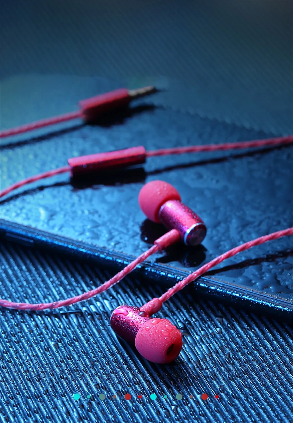 Универсальные стерео наушники в ухо металлические басы с регулятором громкости 3