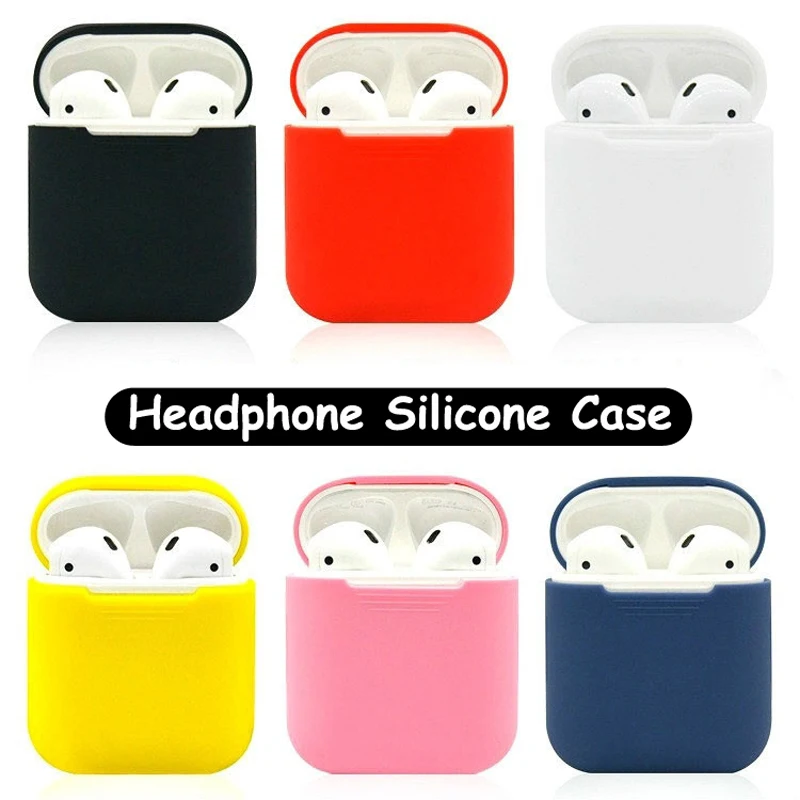 

Soft Silicone Cases For Apple Airpods 1/2 Protective Bluetooth Wireless Earphone Cover For Apple Air Pods Charging Box Bags
