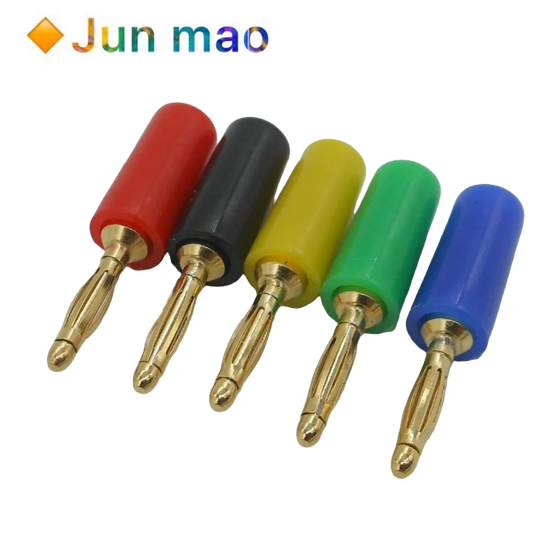 5PCS Pure copper plated real Gold 2mm banana plug high insulation panel lantern head K2 test | Обустройство дома