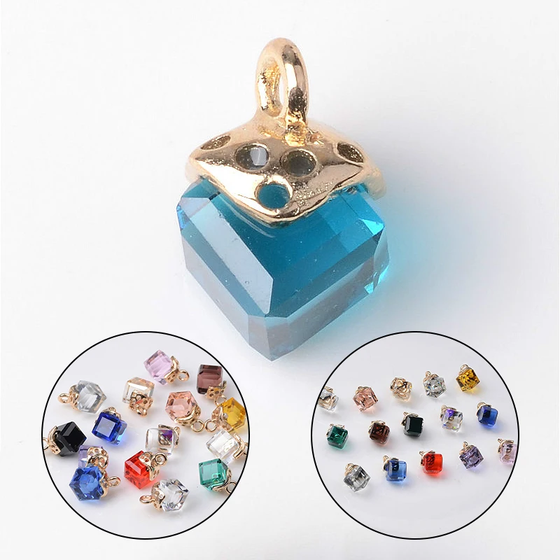 Квадратная кубическая Хрустальная подвеска сделай сам аксессуары для ювелирных