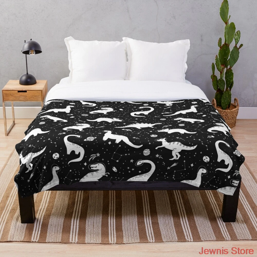 

Space Dinosaurs Blanket Fleece Plush Blankets on Bed/Sofa Sleeping Cover Bedding Throws Bedsheet for Kids Adult