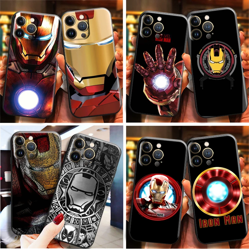 

Avengers Iron Man Logo Phone Case For Apple iPhone 13 12 11 Pro Max 13 12 Mini X XR XS Max 5 5s 6 6S 7 8 Plus SE2020 Coque
