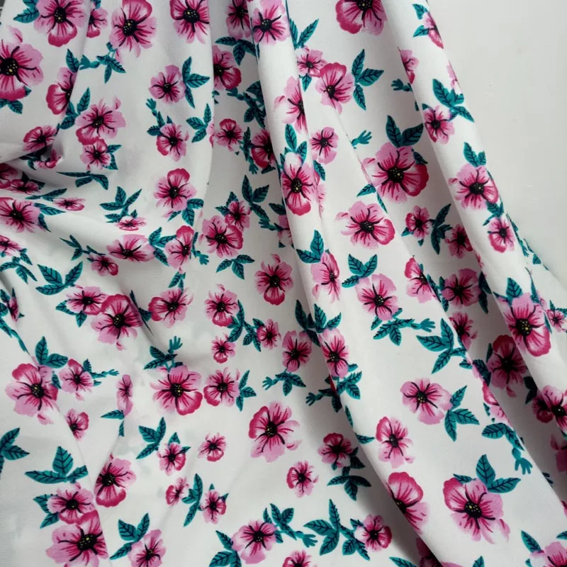 Шифоновая ткань ОБЖИМНАЯ шифоновое летнее платье с цветочным принтом материал |