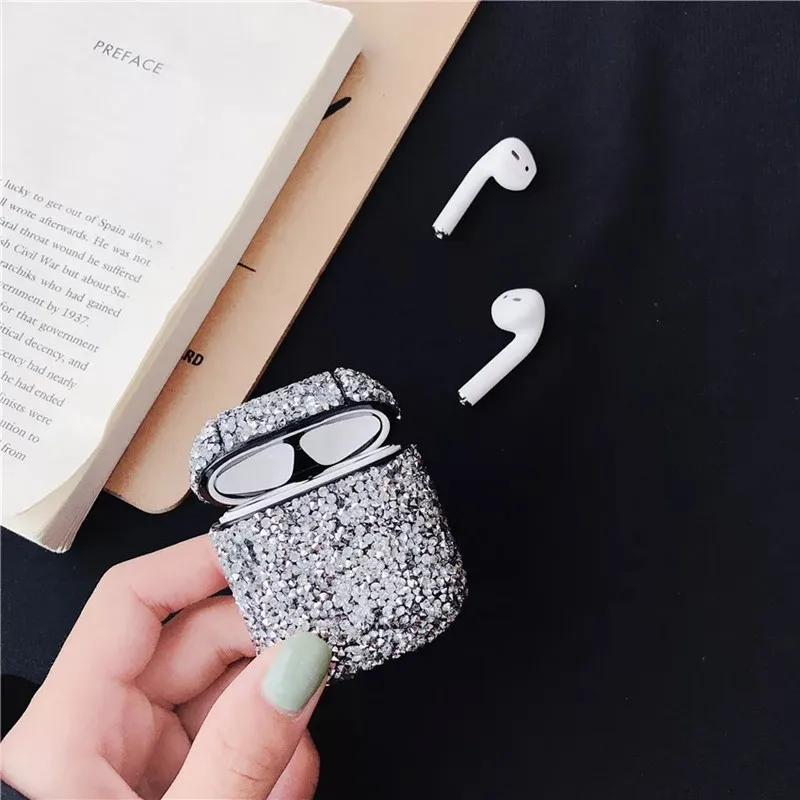 Чехол для AirPods Роскошный Жесткий чехол с блестящими бриллиантами в стиле ретро
