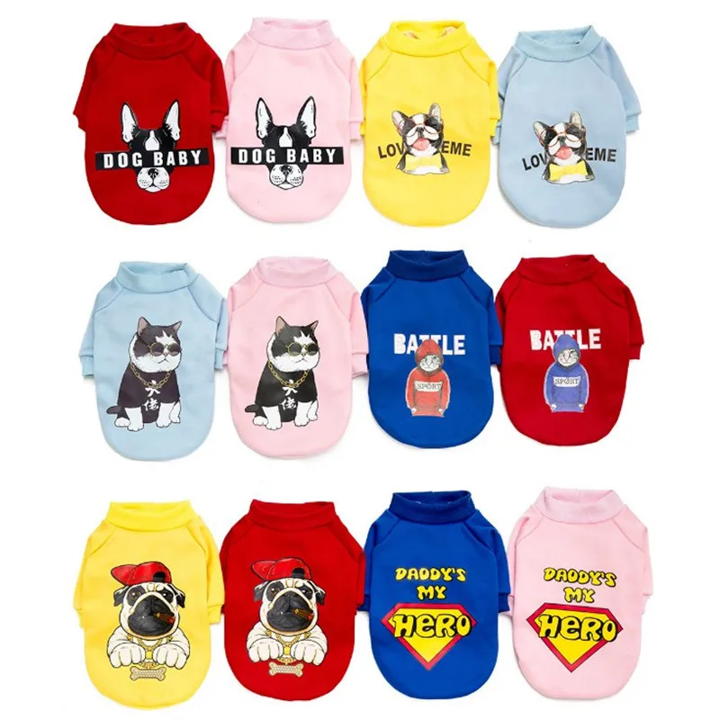 

Pet clothes for dogs and cats autumn winter clothes sweater with hood cartoon anime two-legged clothes warm velvet thickening