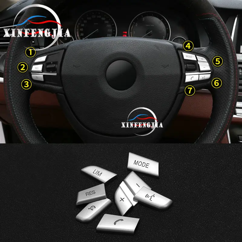 Кнопки на рулевое колесо 7x зажимы крышка отделка для BMW 1 2 3 4 5 7 серии F30 F10 F01 F22 X3 X4 X5