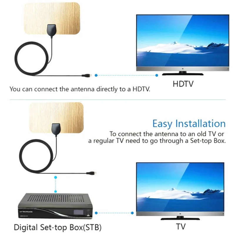 Умная внутренняя 150 милей цифровая HDTV антенна Freeview 25DB ясный спутниковый приемник сигнала радиус Surf Fox DVB-T DVB-T2 антенна