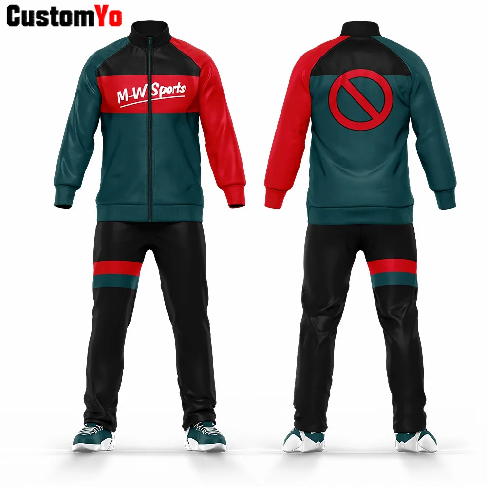 Новейший дизайн индивидуальный спортивный костюм топ и штаны красный | Спорт