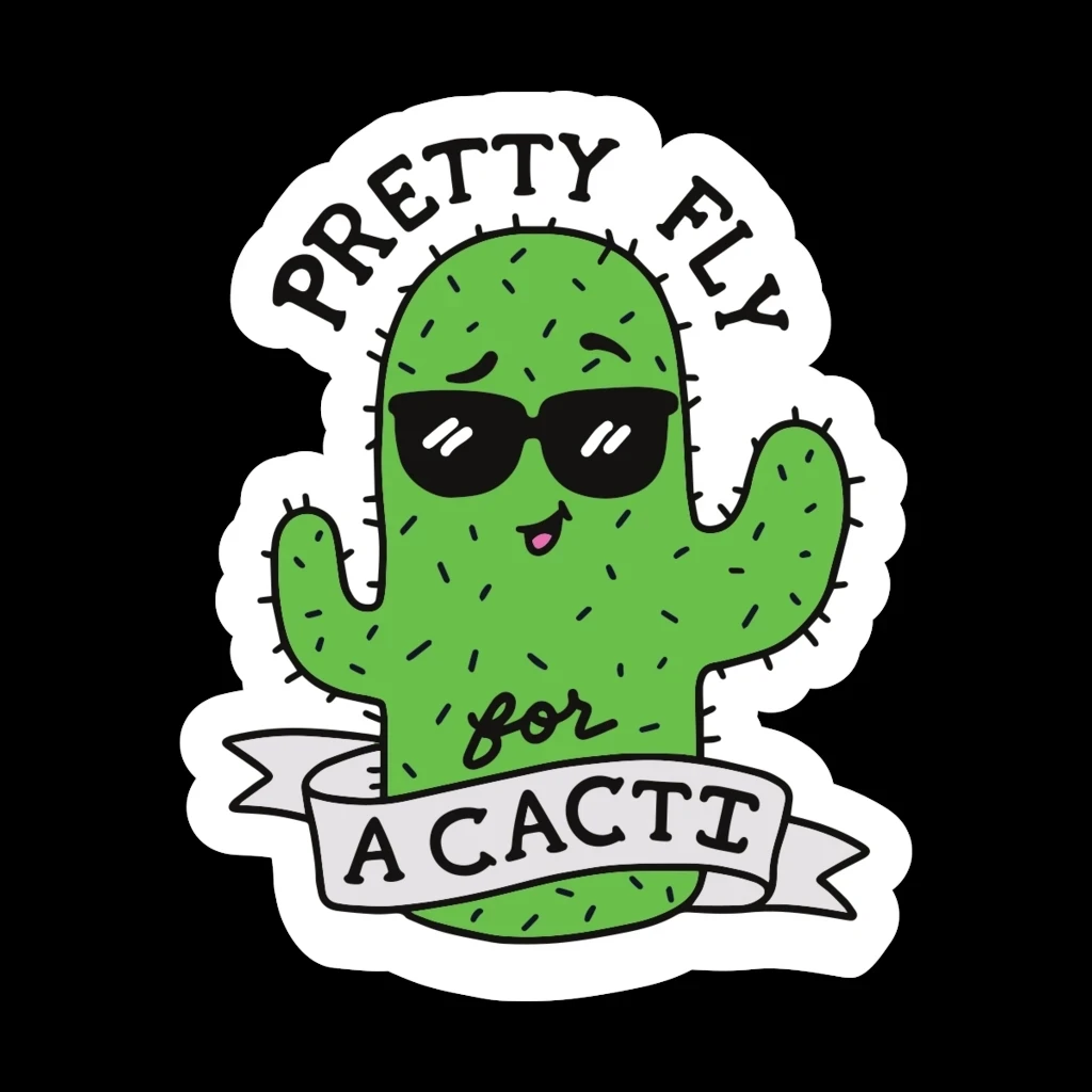 

LLY-0767 Personality Car Stickers for FLY FOR A CACTI Modeling Decal PVC Auto Waterproof Motorcycle Laptop Waterproof Sticker